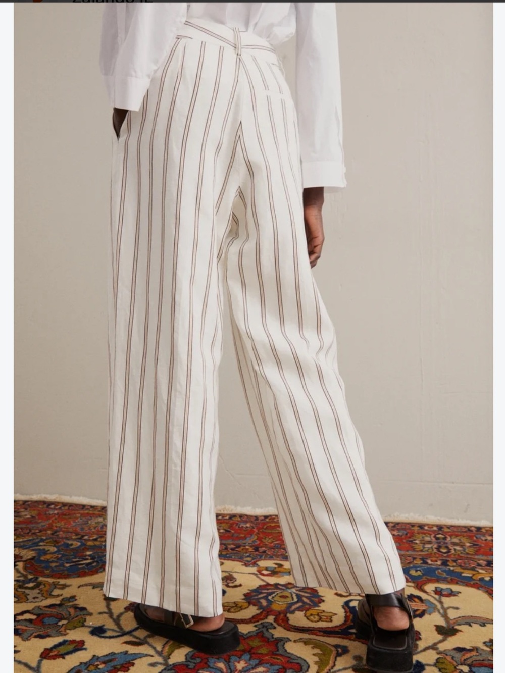 NWT By Malene Birger Linen Wide Leg Trousers Size 36